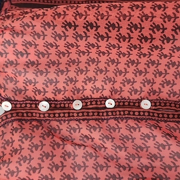 Free People Bohemian Lagenlook Oversized Sheer Tunic Top Embellished Blouse - Picture 6 of 11